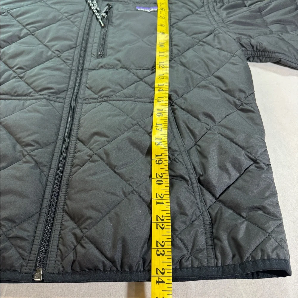 Womens Patagonia diamond quilted bomber Hoodie black M - Picture 4 of 7